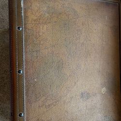 Leather Global stand W/ Matching Globe 