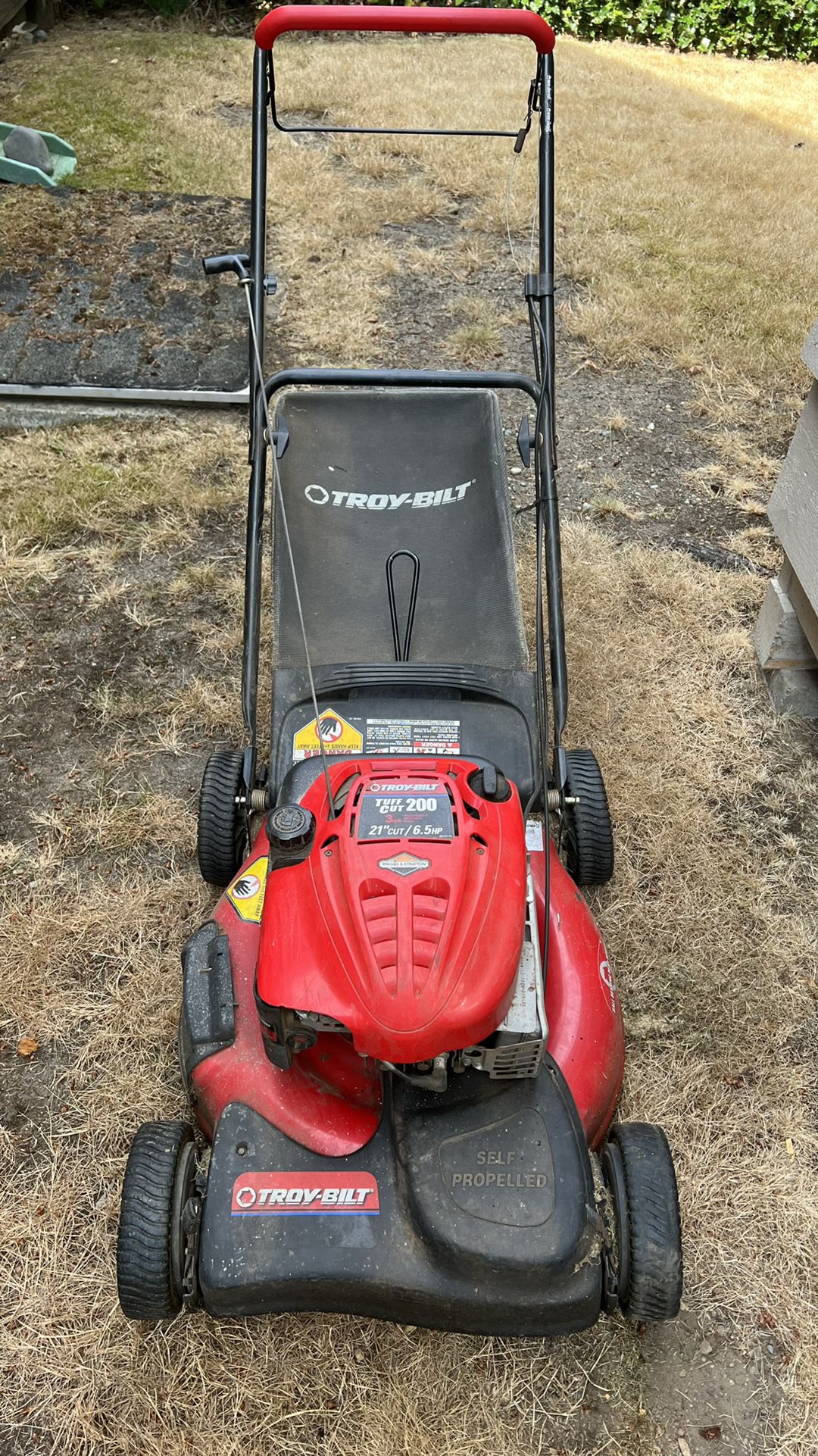 Troy Built Self Propelled Gas Lawnmower - MOVING SATURDAY!!  HURRY BEFORE ITS GONE!!