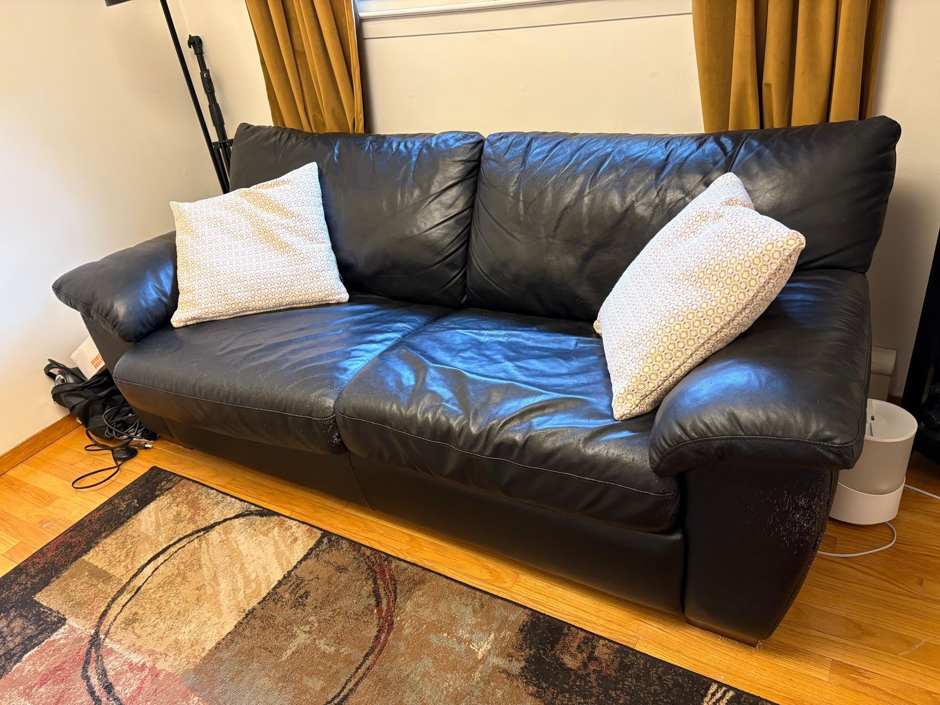 Black Leather Sofa