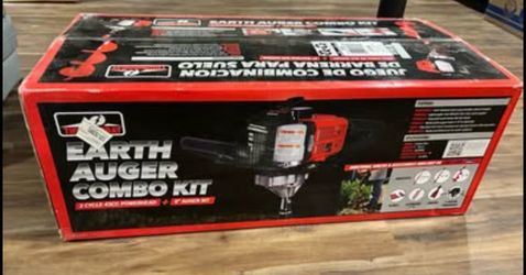 Thunderbay Earth Auger Combo Kit - 43cc 2-cycle gas powerhead and an 8-inch auger bit.