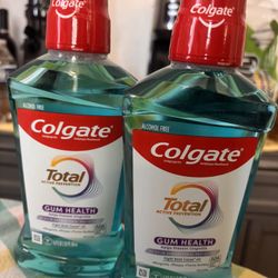 Colgate Total Active Prevention Antigingivitis Antiplaque Mouthwash Alcohol Free 2 Bottles 16.9 fl oz