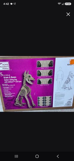 Home Accents Holiday 5ft Skeleton Dog Halloween Decoration