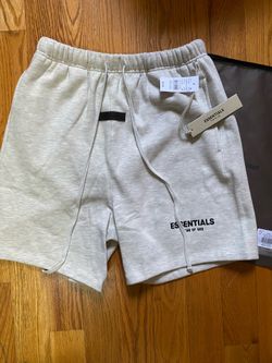 Essentials Fear of God Light Oatmeal Shorts (Medium)