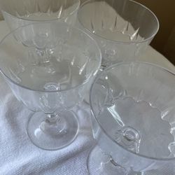 Princess House Crystal Champagne & Dessert Glasses