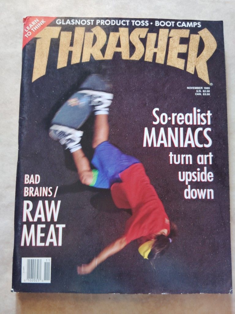 Vintage Thrasher Magazine November 1989-Skateboarding