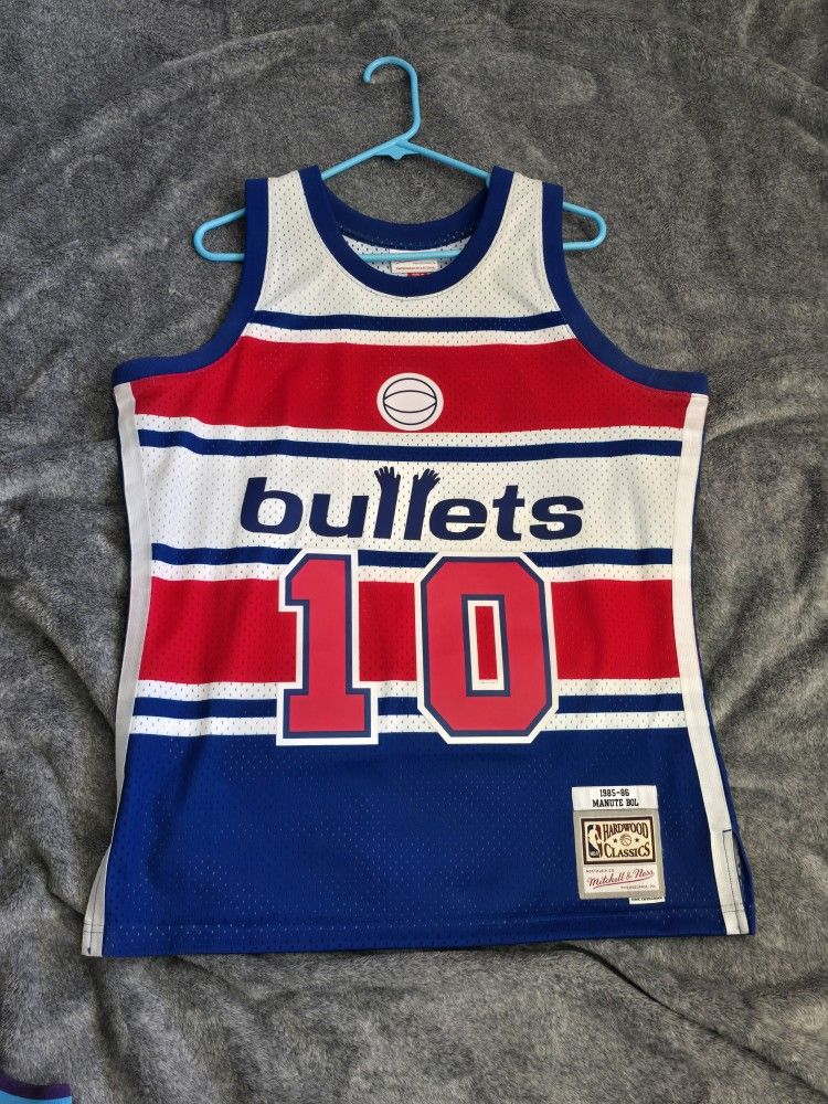 Manute Bol Washington Bullets Jersey Size Large