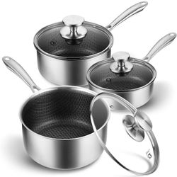 KOCH SYSTEME CS Hybrid Nonstick Stainless Steel Saucepan Set