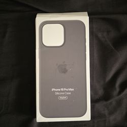 Apple iPhone 16 pro max silicon case stone Grey color