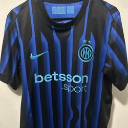 Inter Milan 2024/25 Home Soccer Jersey – Blue & Black Striped Shirt