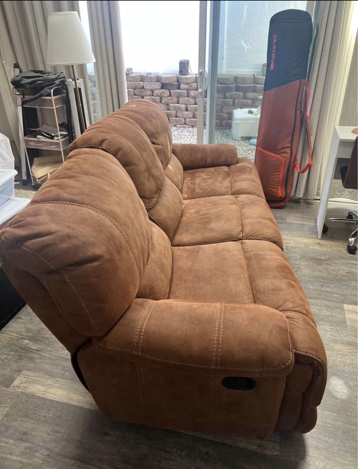 Micro Suede Recliner Couch