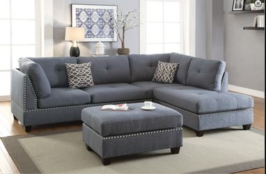 Sectional Sofa With Ottoman in Offert (6975)