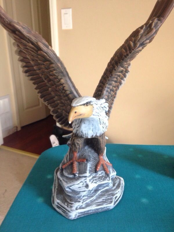 Ceramic eagle statue