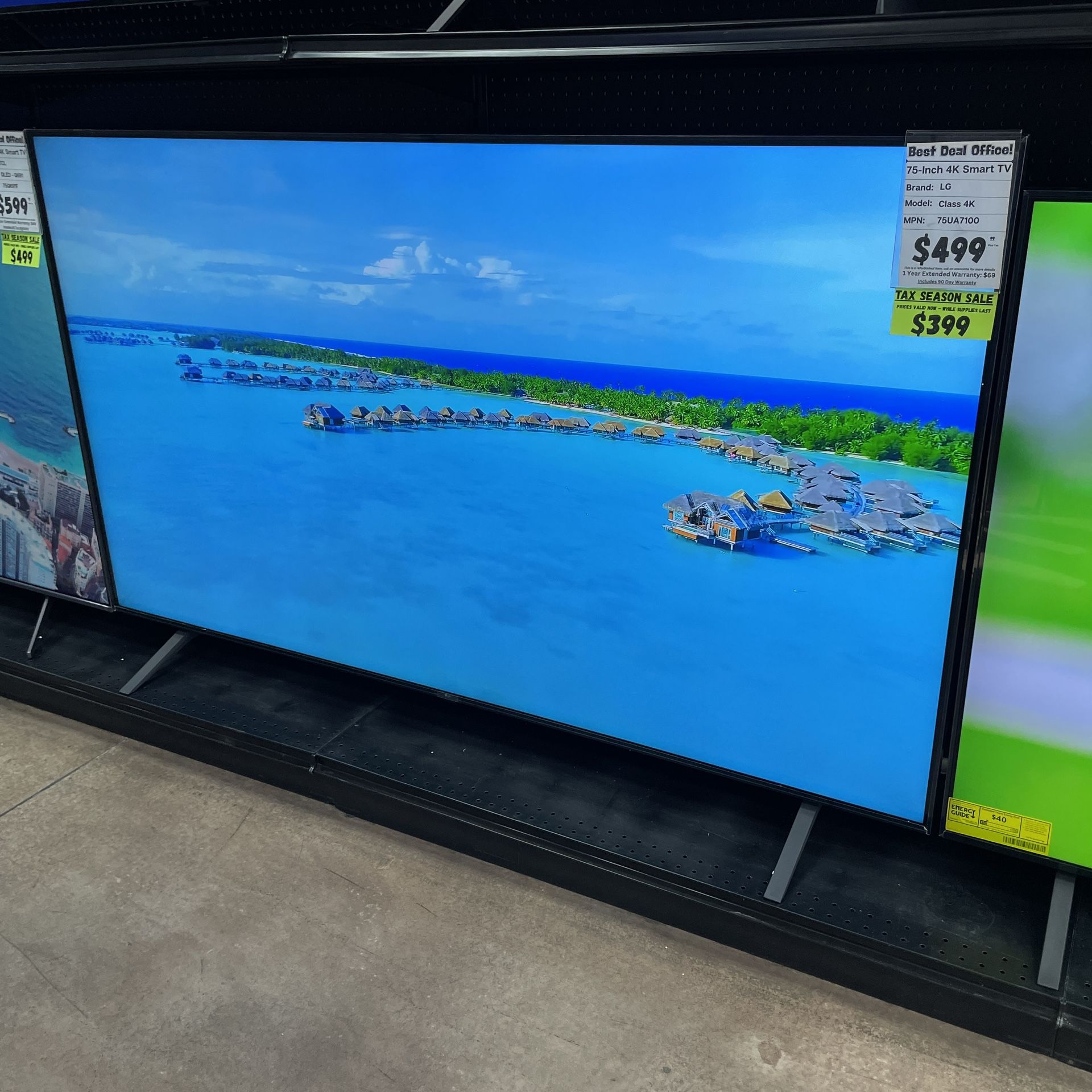 LG 75 inch 4K Smart TV with HDR includes Store Warranty and Financing Available!