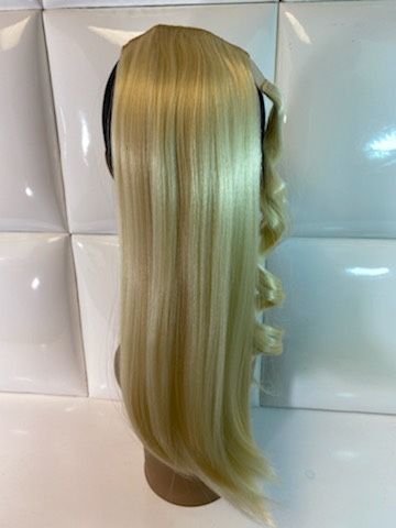 Synthetic Hair Extensión Ponytail-16” Long light Blonde Wrap Around Ponytail-$30 New-Coleta-Mońo-extension De Cabello Nueva