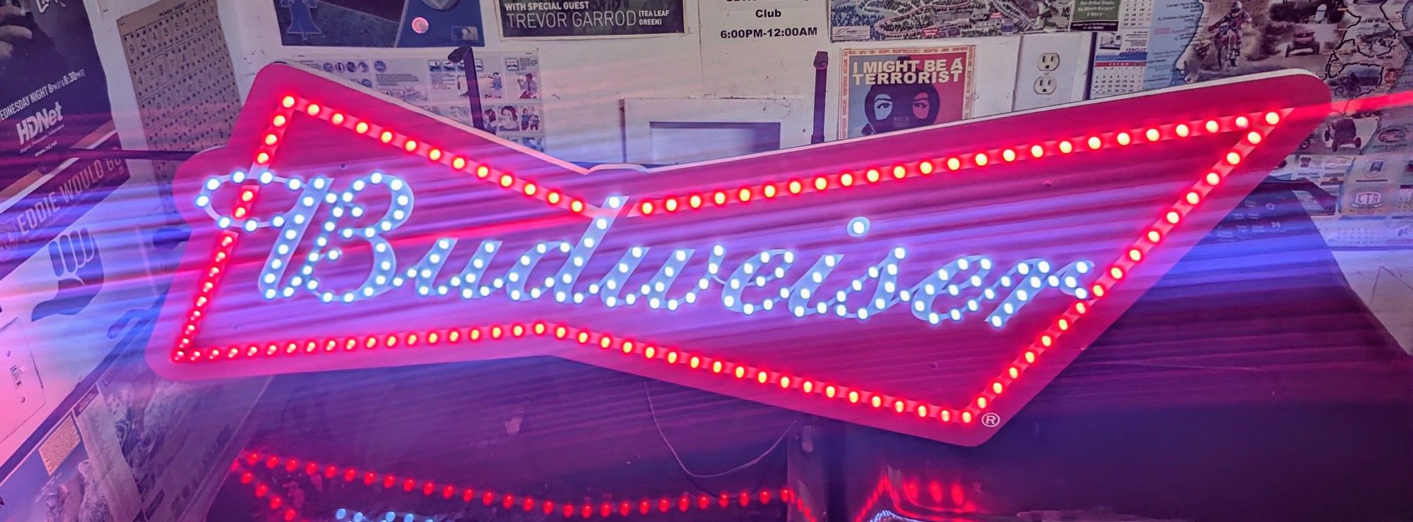 Budweiser Neon led Beer Bar Sign Excellent Condition 