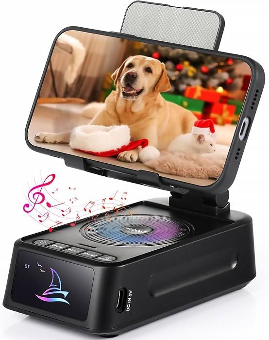 Cell Phone Stand with Bluetooth Speaker Led Light