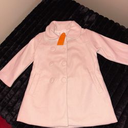New Toddler Girls Faux Wool Trench Coat Long Sleeve