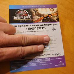 $24 4K DIGITAL MOVIES , JURASSIC PARK MOVIE COLLECTION: 
