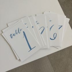 Table Numbers 1-20