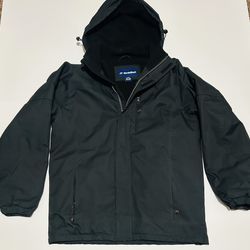NordicTrack Men's Soft Shell Fleece Lined Hooded Winter Jacket Coat Black Size S