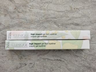 2 Clinique gel tech eyeliner beaming beige and polished pewter