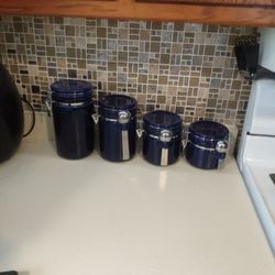 Oggi Cobalt Blue Canister Set