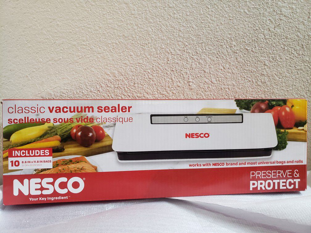 Nesco classic vacuum sealer, preserve & protect