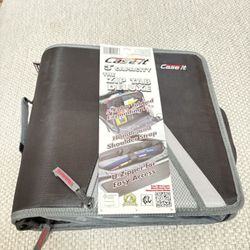 Case It Zip Tab Deluxe 3" Capacity Ring Binder with Expanding File Folder,  