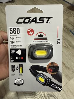 Brand New Coast RL10 560 Lumen Battery Powered LED Headlamp