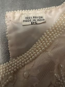 Laurence Kazar Pearl beaded Snowflake Blouse Sz Small ❄️