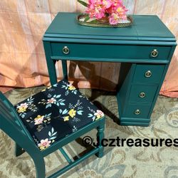 Vintage Vanity And Chair 