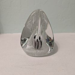 Penguin Glass Paperweight 