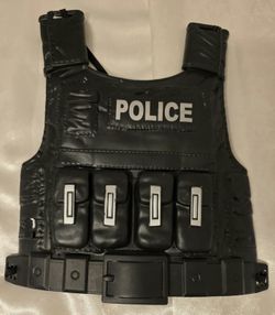 Halloween Plastic Police Vest 