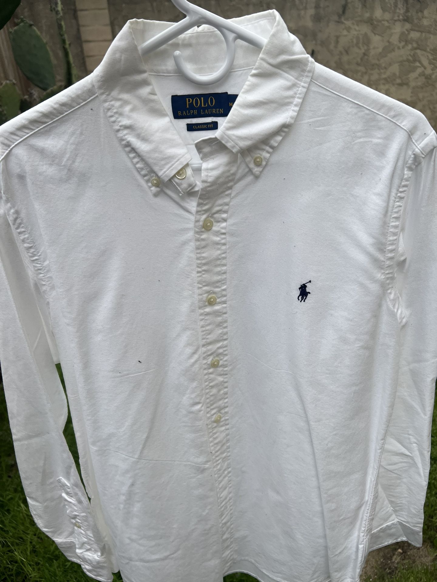 Mens White Ralph Lauren Denium Polo 