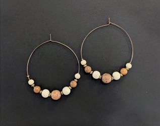 Beaded Hoop Earrings