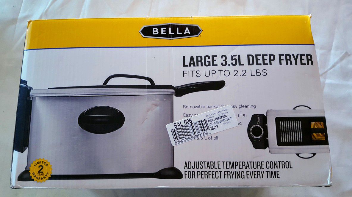 Bella 3.5L Deep Fryer with Removable Basket