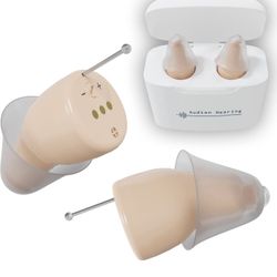 Audien ATOM PRO Wireless Rechargeable Hearing Amplifier to Aid and Assist Hearing, Premium Comfort Design and Nearly Invisible