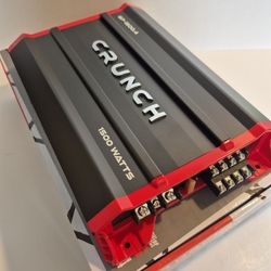 CRUNCH 1500 WATTS 4 CHANNEL BUILT IN CROSSOVER CAR AMPLIFIER ( BRAND NEW PRICE IS LOWEST INSTALL NOT AVAILABLE )