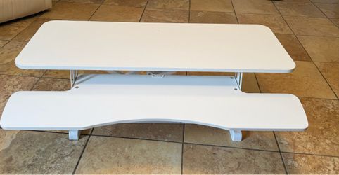 White Sit-Stand Desk Converter Riser