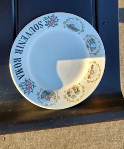 Vintage Souvenir Roma Porcelain Collector Plate – Classical Italy Landmarks (7") #18