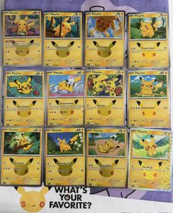 Pikachu Pokemon Cards 30th