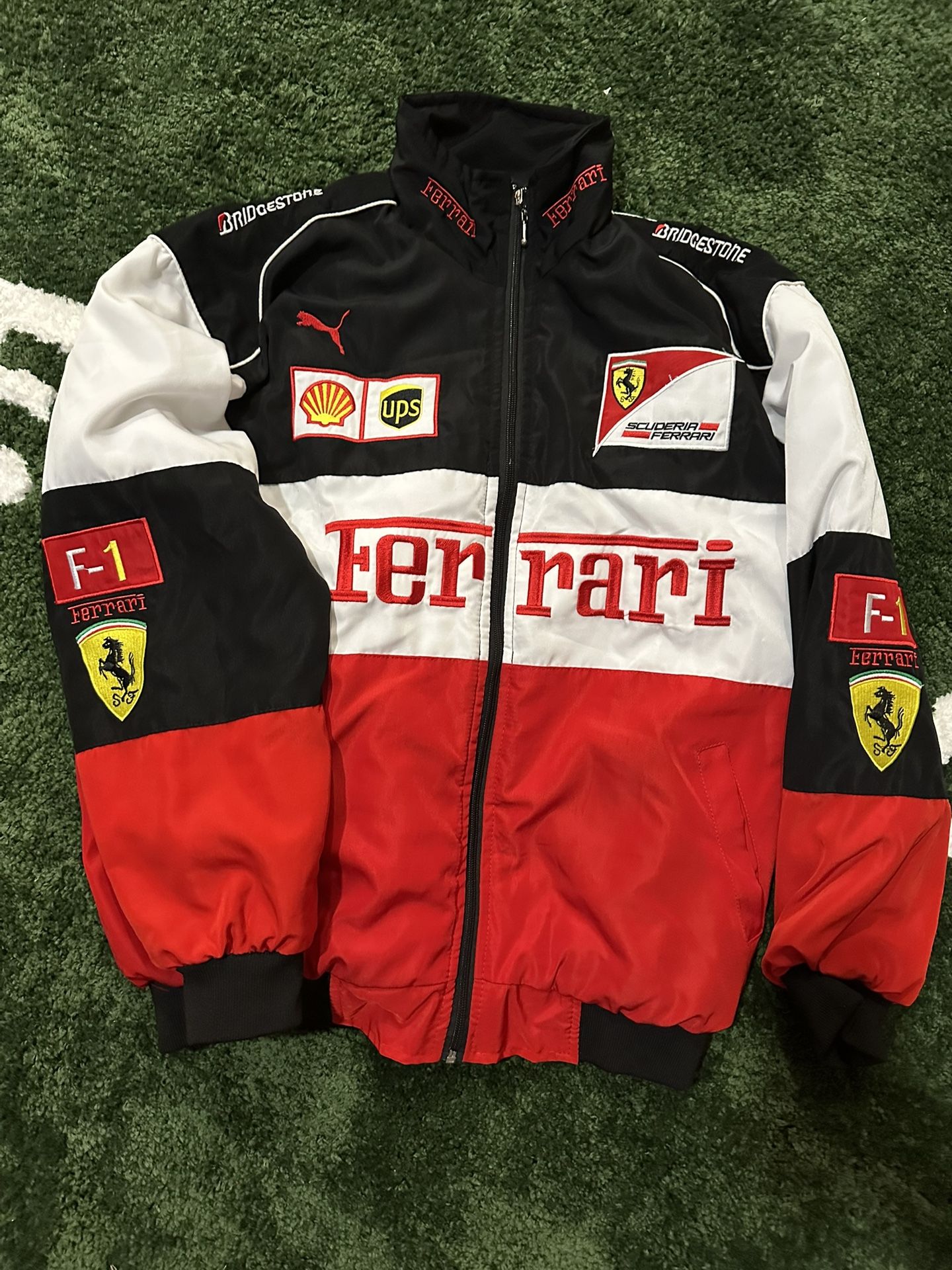 Red And Black Ferrari Racing Jacket