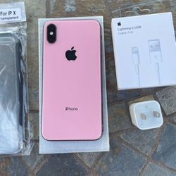 Pink Custom iPhone X 64gb Unlocked 