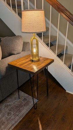 Handmade Acacia End Table – 
$160each · 2 available