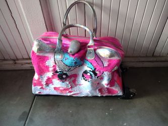 Kids rolling unicorn bag