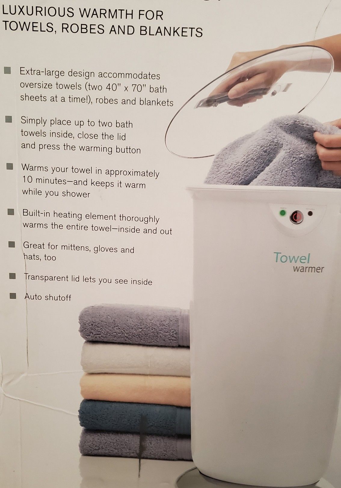 Brookstone Towel Warmer - Luxurious Warmth for Towels, Robes, and Blankets