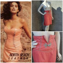 Michael Hoban North Beach Leather Pencil Skirt SIZE 9/10