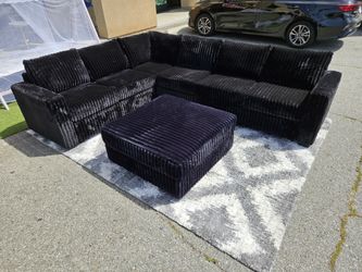 Brand New Sectional Corduroy Fabric 119 x 92 $689 Add XL ottoman $189 Get Bouth Includes Free Rug Only 1 Set