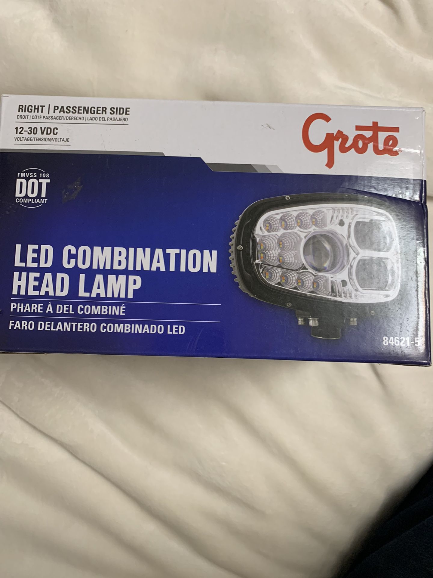 Grote 84621-5 LED High/Low Combination Driving Light, Right/Passenger Side