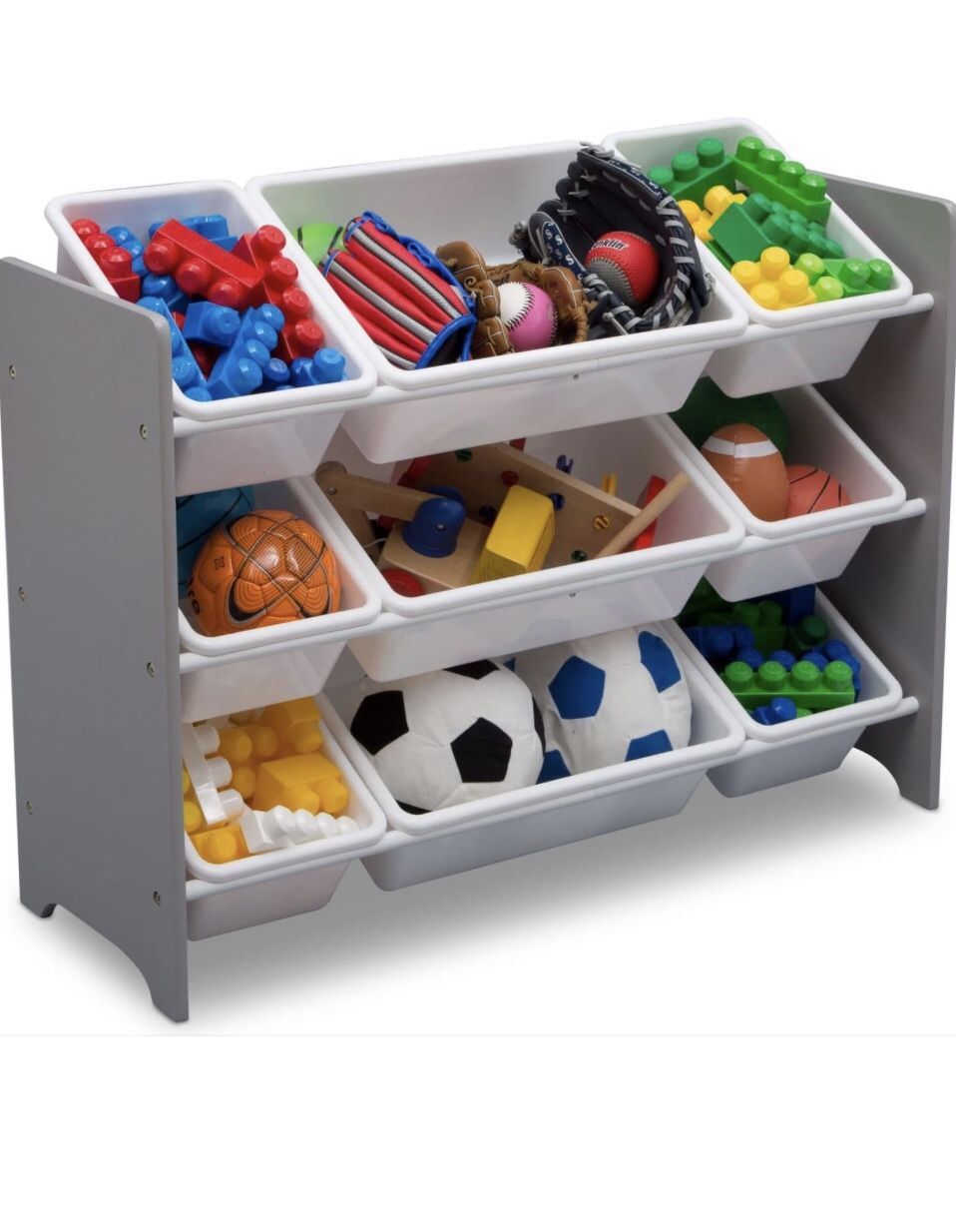 Organizador Delta Children MySize 9 de juguetes, de plástico, gris